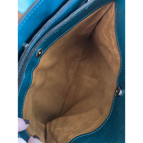 Patricia Nash Rosina Blue Nature Satchel, handbag. - Picture 9 of 9